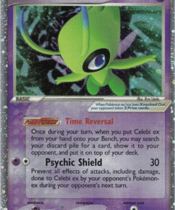 2005 Pokemon POP Series 2 #17 Celebi Ex Holo SWIRL DMG - HP